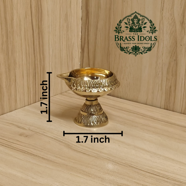 Brass Kubera Diya With Stand 1.7 Inch