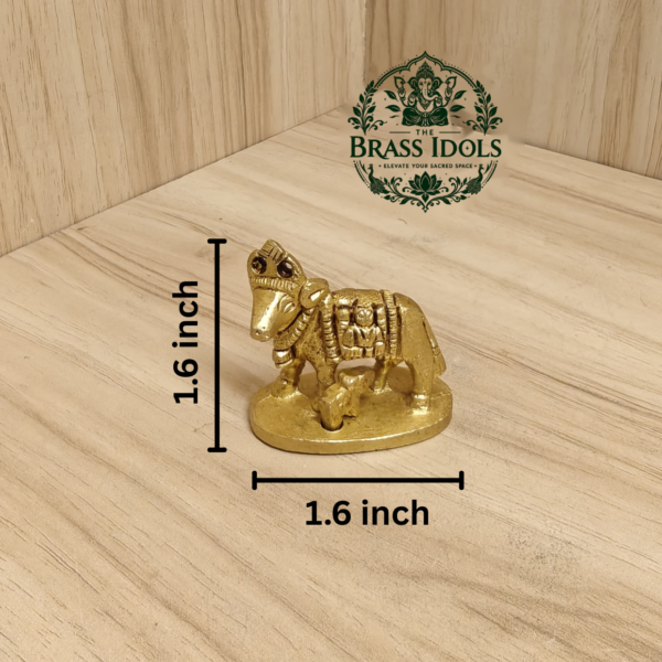 Brass Cow and Calf Idol 1.6 Inch
