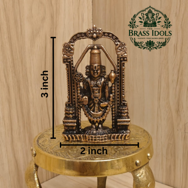 Copper Balaji Idol 3 Inch