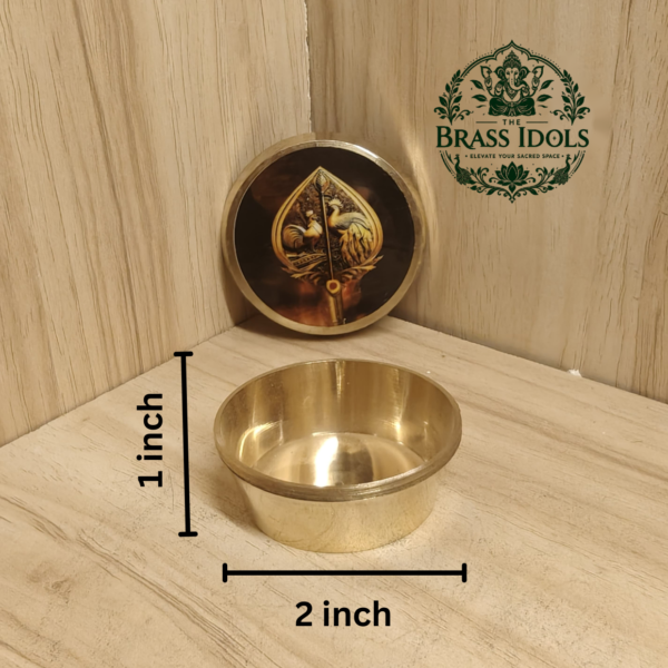 Brass Vel Kumkum Chimil 2 Inch