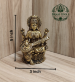 Premium Brass Saraswati Idol 5 Inch