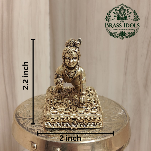 Premium Brass Laddu Gopal Idol 2.2-Inch