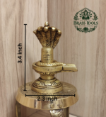 Brass Shiva Lingam Statue 3.4 Inch