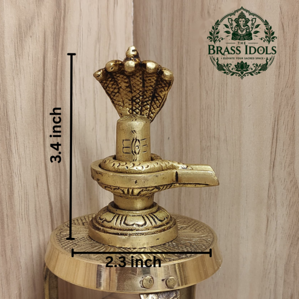 Brass Shiva Lingam Statue 3.4 Inch