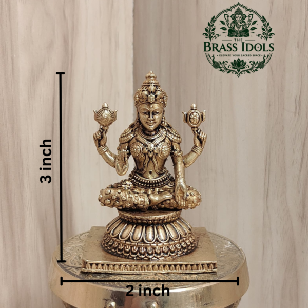 Premium Brass Lakshmi Statue 3 Inch