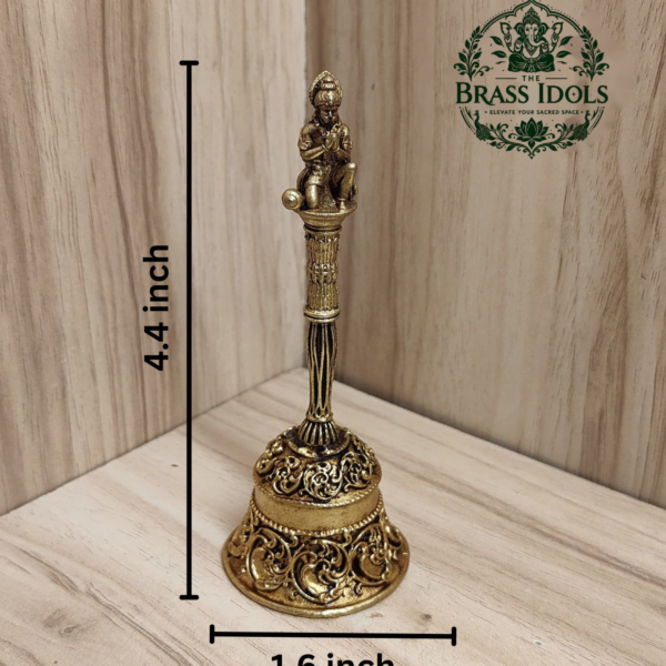 Premium Brass Hanuman Pooja Bell 4.4 Inch