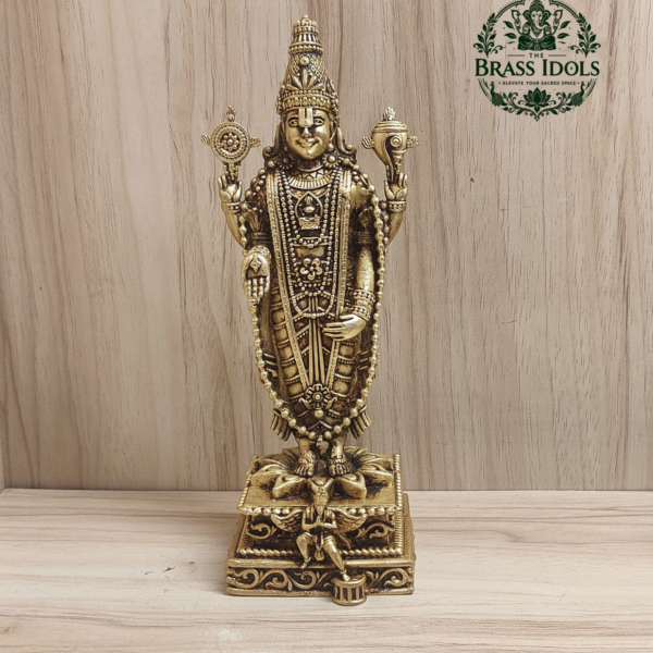 Premium Brass Tirupati Balaji Idol 7.7 Inch