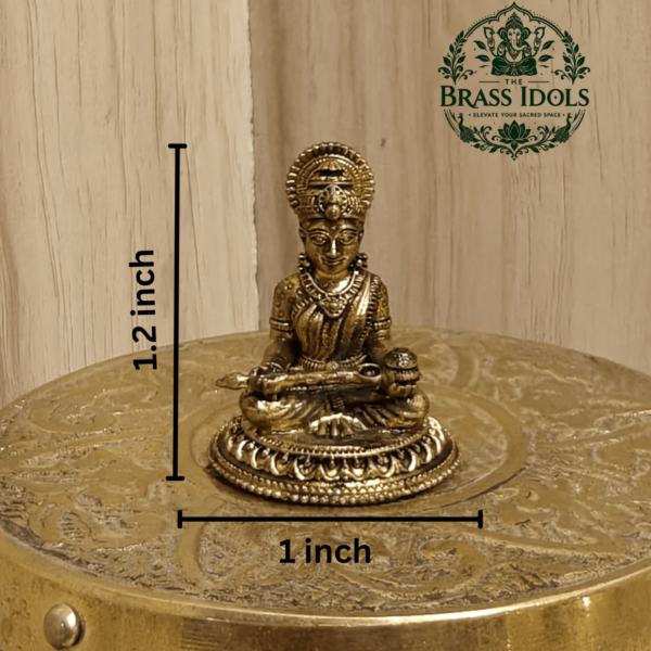 Miniature Brass Annapurna Devi Idol 1.2 Inch