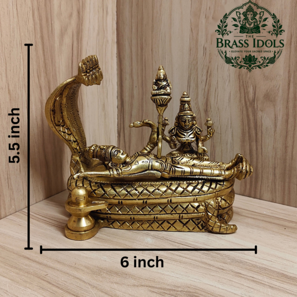 Brass Padmanabhaswamy Statue 5.5 Inch