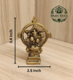 Brass Chakrathalwar Idol 3.4 Inch