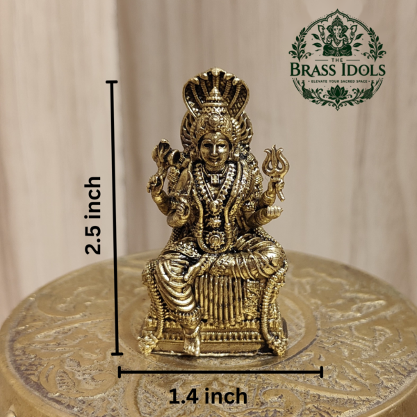 Premium Brass Mariamman Statue 2.5 Inch