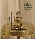 Miniature Brass Lakshmi Idol 1.5 Inch
