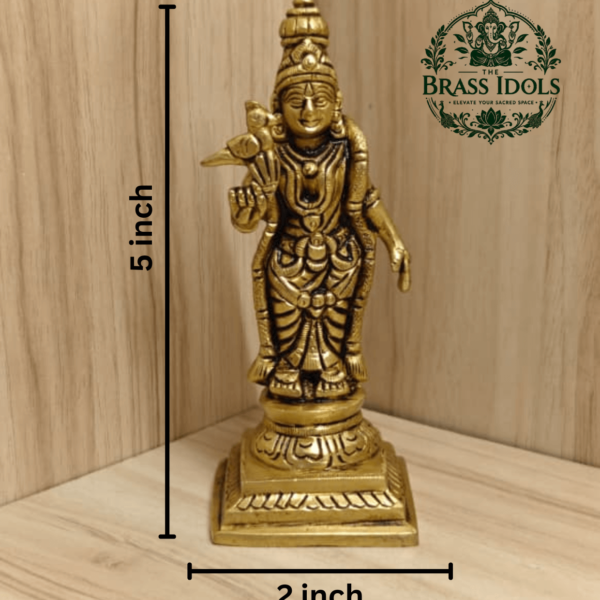 Brass Meenakshi Amman Statue 5 Inch