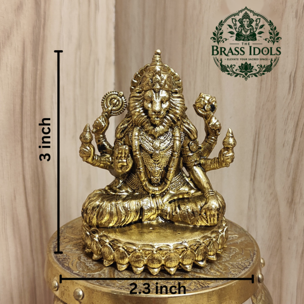 Premium Brass Narasimha Statue 3 Inch