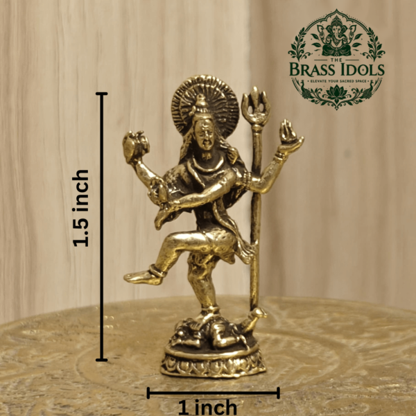 Miniature Brass Nataraja Statue 1.8 Inch