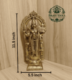 Brass Thiruvachi Murugan Statue 11.5 Inch