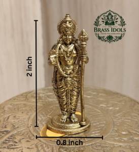 Premium Brass Lord Murugan Idol 2 Inch