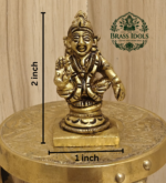 Brass Ayyappa Swami Statue 2 Inch