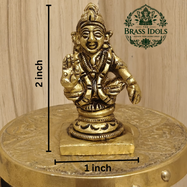 Brass Ayyappa Swami Statue 2 Inch