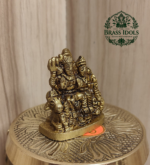 Brass Shiva Family Idol 1.6 Inch
