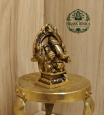 Brass Mini Ganesha Idol With Arch 2.5 Inch