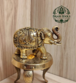 Premium Brass Elephant Statue 2.5 Inch