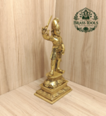 Brass Madurai Veeran Statue 10 Inch