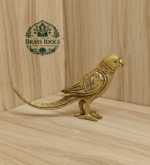 Brass Parrot Statue 3 Inch