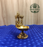 Premium Brass Balaji Gajalakshmi Diya 4.8 Inch