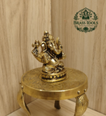 Brass Ganesha Statue 2.1 Inch