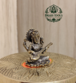 Miniature Brass Saraswati Idol 1.2 Inch