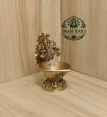 Premium Brass Gaja Lakshmi Vilakku 4 Inch