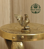 Miniature Brass Lucky Rooster Statue 1.2 Inch