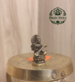 Miniature Brass Saraswati Statue 1.1 Inch