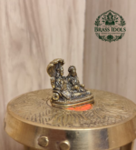 Miniature Brass Vishnu Lakshmi Idol 1 Inch
