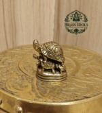 Miniature Brass Tortoise Statue 0.9 Inch