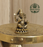 Miniature Brass Ganesh Idol 1.2 Inch
