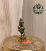 Miniature Brass Krishna Murti 1.6 Inch