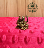 Miniature Brass Shiva Parvathi Statue 1 Inch