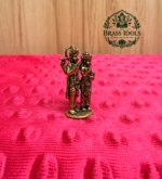 Miniature Brass Vishnu Lakshmi Statue 1.4 Inch