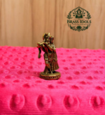 Miniature Brass Radha Krishna Statue 1.5 Inch