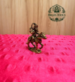 Brass Miniature Ganesha Riding a Horse 1.4 Inch
