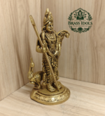 Brass Peacock Murugan Statue 7 Inch