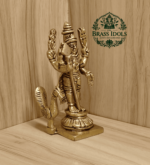 Brass Lord Murugan Peacock Idol 4.5 Inch
