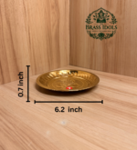 Brass Mini Pooja Plate 6.2 Inch