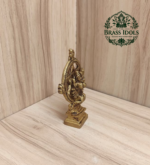Brass Chakrathalwar Idol 3.4 Inch - Image 4