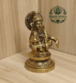 Brass Ayyappan Statue 3.5 Inch