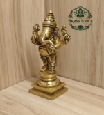 Brass Standing Ganesha Statue 4.7 Inch