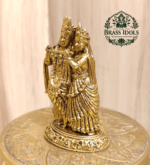 Premium Brass Radha Krishna Statue 2.5 Inch