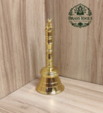 Premium Brass Pooja Bell with Nandi Handle 4.6 Inch